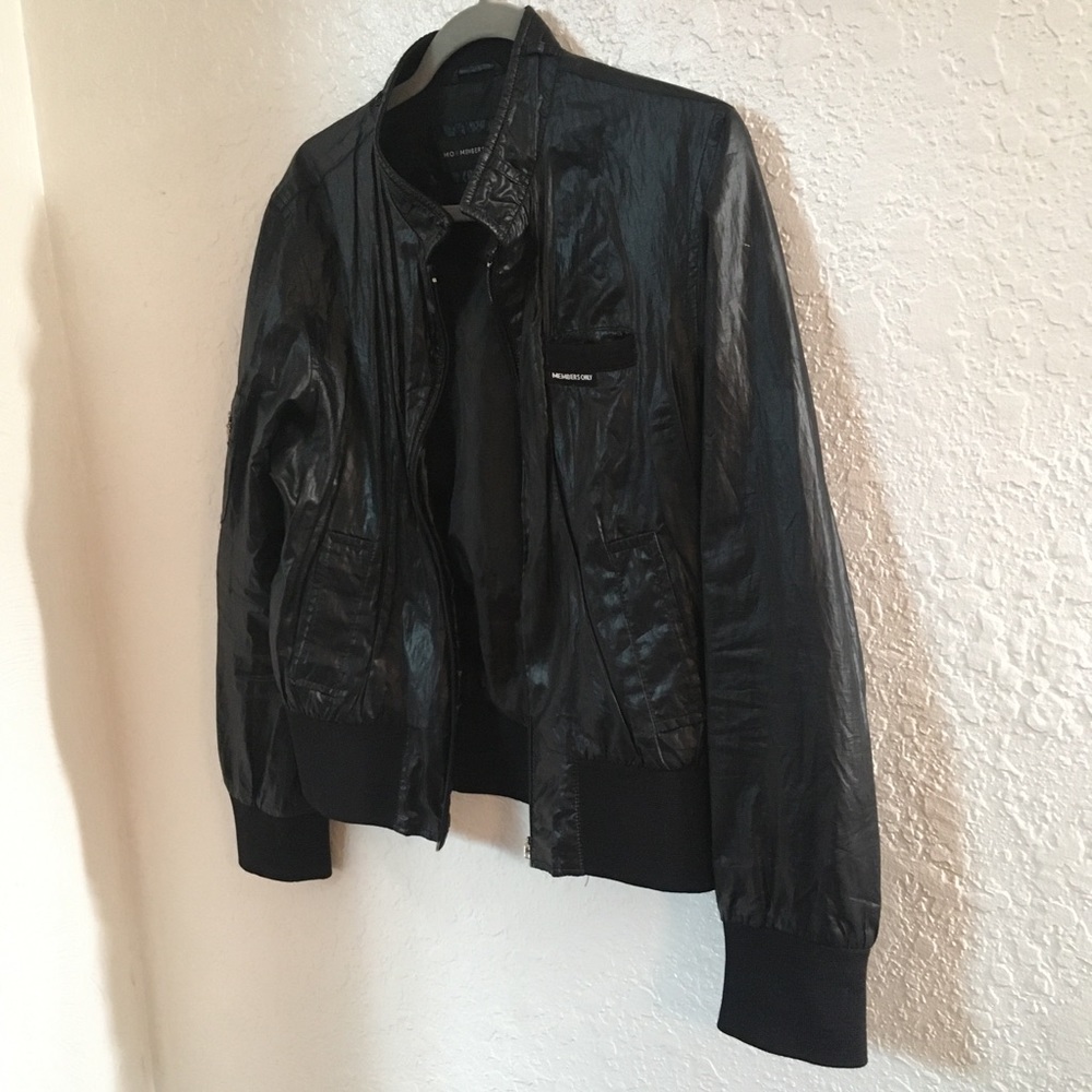 Members Only Black Windbreaker